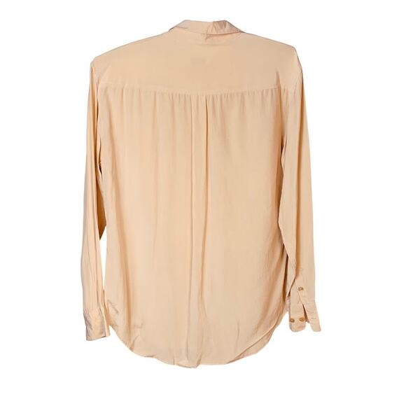 Equiptment Peach Silky Lightweight Button Down Blouse - size S - Picture 2 of 4